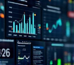 User interface displaying real-time business analytics dashboard.